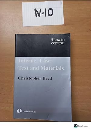 Internet Law: Text and Materials Christopher Reed