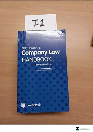 Butterworths Company Law Handbook 33rd edition by Hannigan