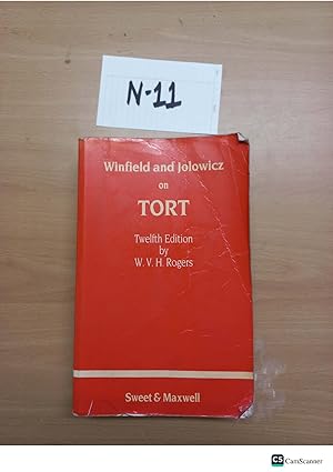 Winfield And Jolowicz: On Tort 12th Ed By H Roger