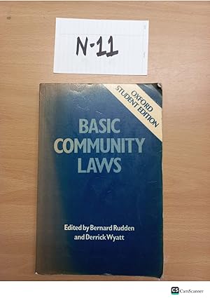Basic Community Laws Students Ed By B Rudden And D Wyatt