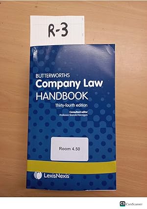 Butterworths Company Law Handbook 34th Ed By Brenda Hannigan