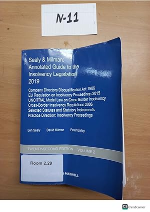 Annotated Guide To Insolvency Legislation 2019 22nd Ed Vol 2 By Sealy And Milman