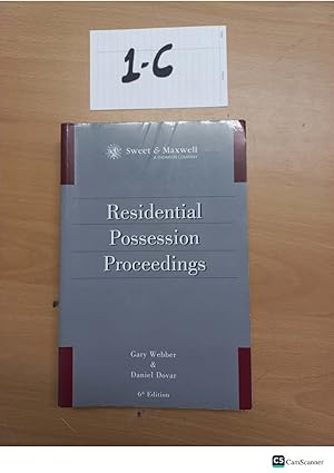 Residential Possession Proceedings 6th Ed By Webber And Dovar