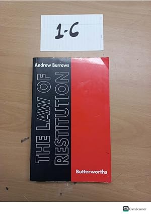 The Law Of Restitution By Andrew Burrows