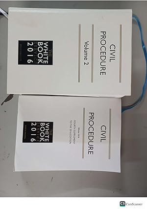 Civil Procedure 2016 With 4th Supplement The White Book Service