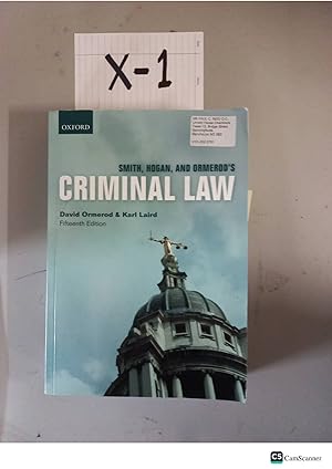 Smith, Hogan, & Ormerod's Criminal Law