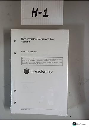 Butterworths Corporate Law Service Issue No 112 Updated Till June 2018 Looseleaf