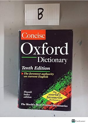 Concise Oxford Dictionary Tenth Edition The foremost Authority on Current English Thumb index edition