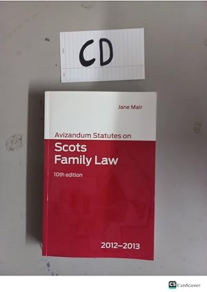 Scots Family Law 10th edition by Jane Mair 2012-13