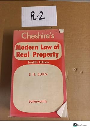 Modern Law of Real Property 12th Ed By Cheshire and Burn