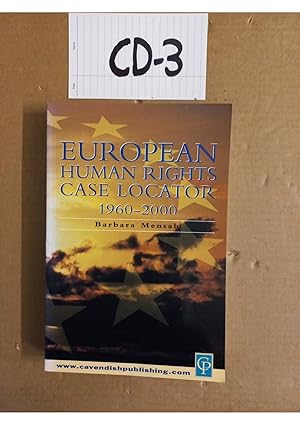 European Human Rights Case Locator 1960-2000 by Barbara Mensah