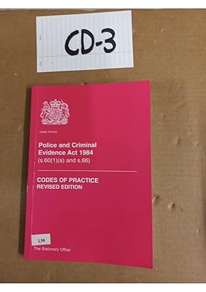 Police And Criminal Evidence Act 1984 (s.60(1)(a) And S.66) Codes Of Practice by Great Britain