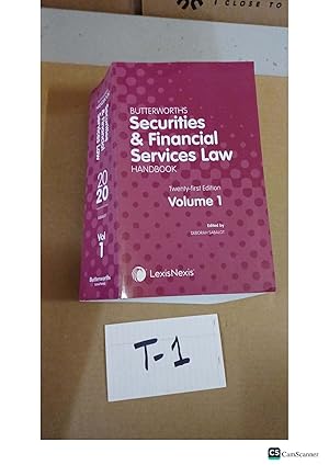 Butterworths Securities And Financial Services Law Handbook 2020 21st Ed Vol 1 By Deborah Sabalot