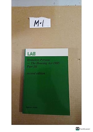 Homeless Persons-The Housing Act 1985 Part 3 2nd Ed By Andrew Arden