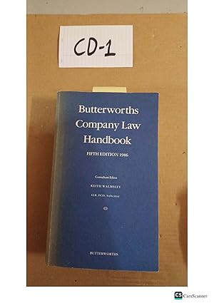 Butterworths Company Law Handbook 1986 6th Ed By Keith Walmsley