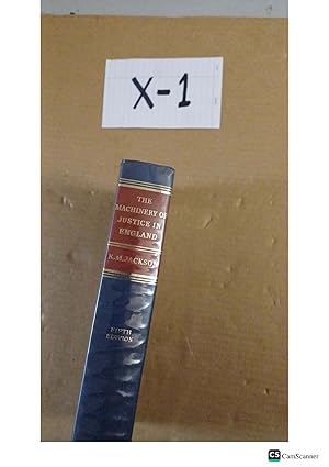 The Machinery Of Justice In England 5th Ed By R M Jackson