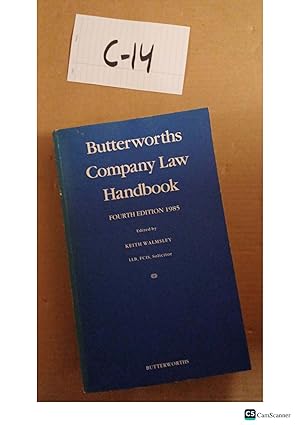 Butterworths Company Law Handbook 4th Ed By Keith Walmsley