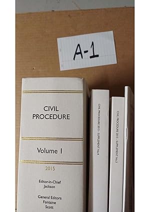 Civil Procedure 2015 Vol 1 With 3rd And 4th Supplements By Jackson And Scott