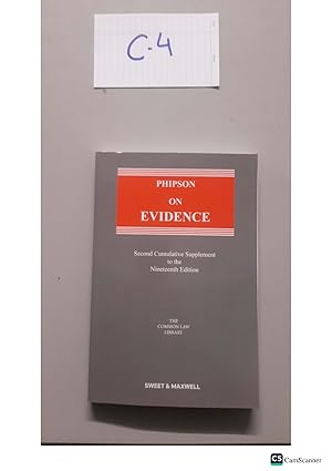 Phipson On Evidence 2nd Cumulative Supplement To 19th Ed