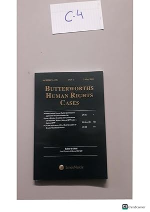 Butterworths Human Rights Cases 2019 Part 1 By Lord Lester of Herne Hill