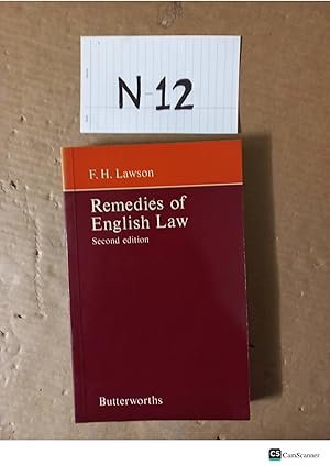 Remedies Of English Law 2nd Ed By H. Lawson