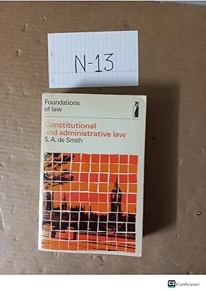 Constitutional And Administrative Law By De Smith