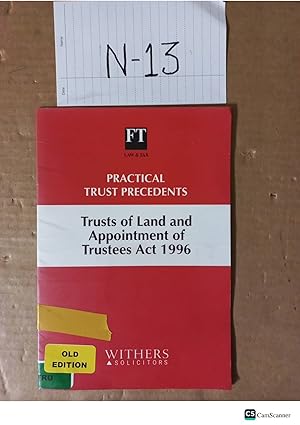 Trusts Of Land And Appointment Of Trustees Act 1996