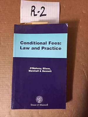 Conditional Fees Law And Practice By Elison Marshall And Bennett