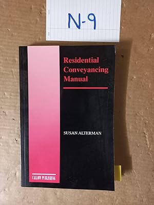 Residential Conveyancing Manual By Susan Alterman