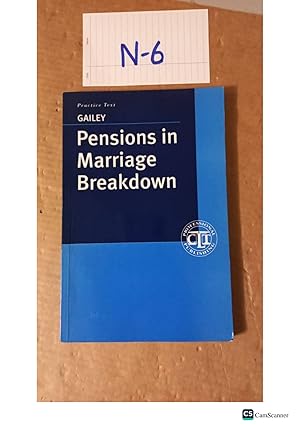 Pensions In Marriage Breakdown By Gailey