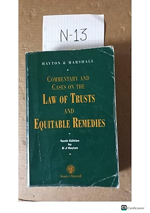 Law Of Trusts And Equitable Remedies 10th Ed By DJ Hayton