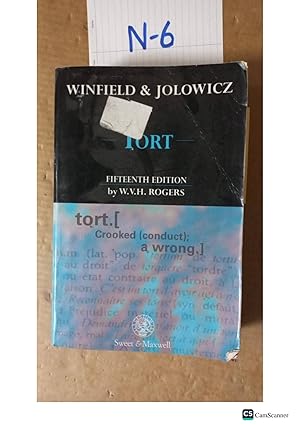 Winfield And Jolowicz Tort 15th Ed By WVH Rogers