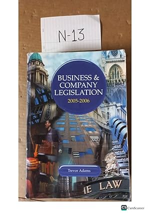 Business And Company Legislation 2005-2006 By Trevor Adams
