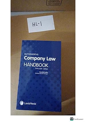 Butterworths Company Law Handbook 36th Ed By Brenda Hannigan