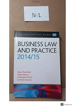 Business Law And Practice 2014/15 By Mavrikakis And Watson