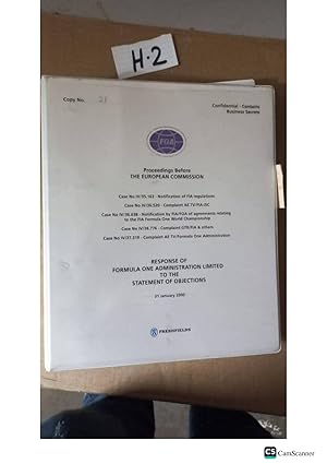 Response Of Formula One Administration Limited To The Statement Of Objections 2000
