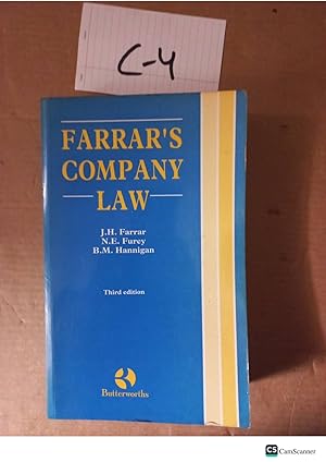 Farrar's Company Law 3rd Ed By Furey And Hannigan