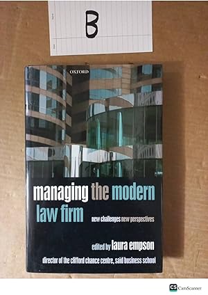 Managing The Modern Law Firm New Challenges New Perspectives By Laura Empson Seller: UK LAW BO