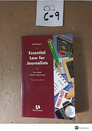 Essential Law For Journalists 13th Ed By Tom Welsh And Walter Greenwood