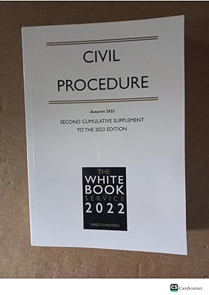 Civil Procedure 2022 The White Book Service 2022 Supplement