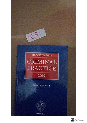 Blackstone's Criminal Practice 2019 Supplement