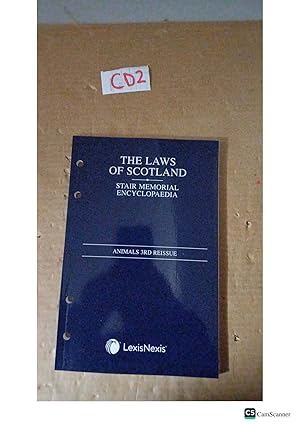The Laws Of Scotland Stair Memorial Encyclopaedia Animals 3rd Reissue