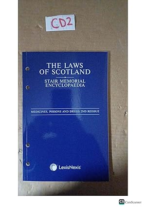 The Laws Of Scotland Stair Memorial Encyclopaedia Medicines,Poisons And Drugs 2nd Reissue