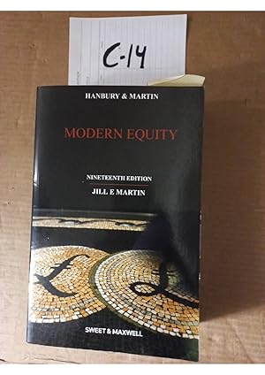 Hanbury And Martin Modern Equity 19th Ed