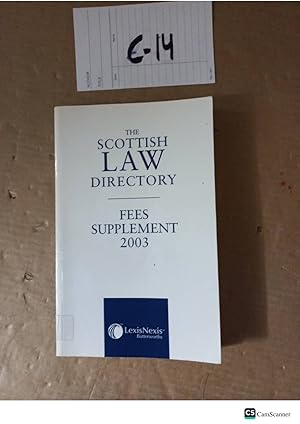 The Scottish Law Directory Fees Supplement 2003
