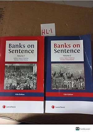 Banks On Sentence 15th Ed Vol 1 And 2 By Harry O'Sullivan