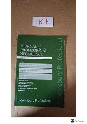 Journal Of Professional Negligence 2015 Vol 31