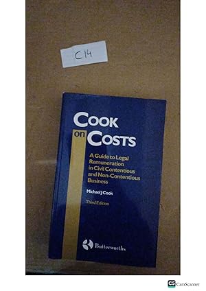Cook On Costs 3rd Ed By Michael J Cook