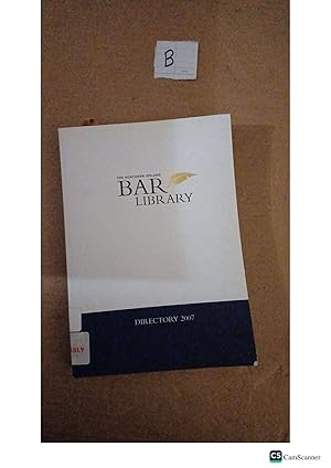 Directory 2007 By The Northern Ireland Bar Library
