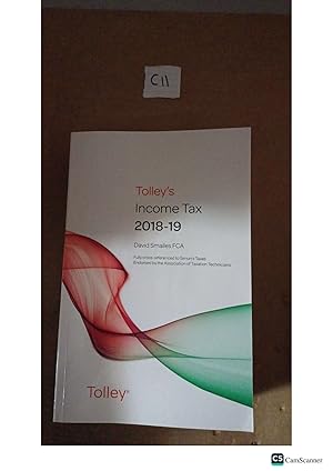 Tolley's Income Tax 2018-19 By David Smailes